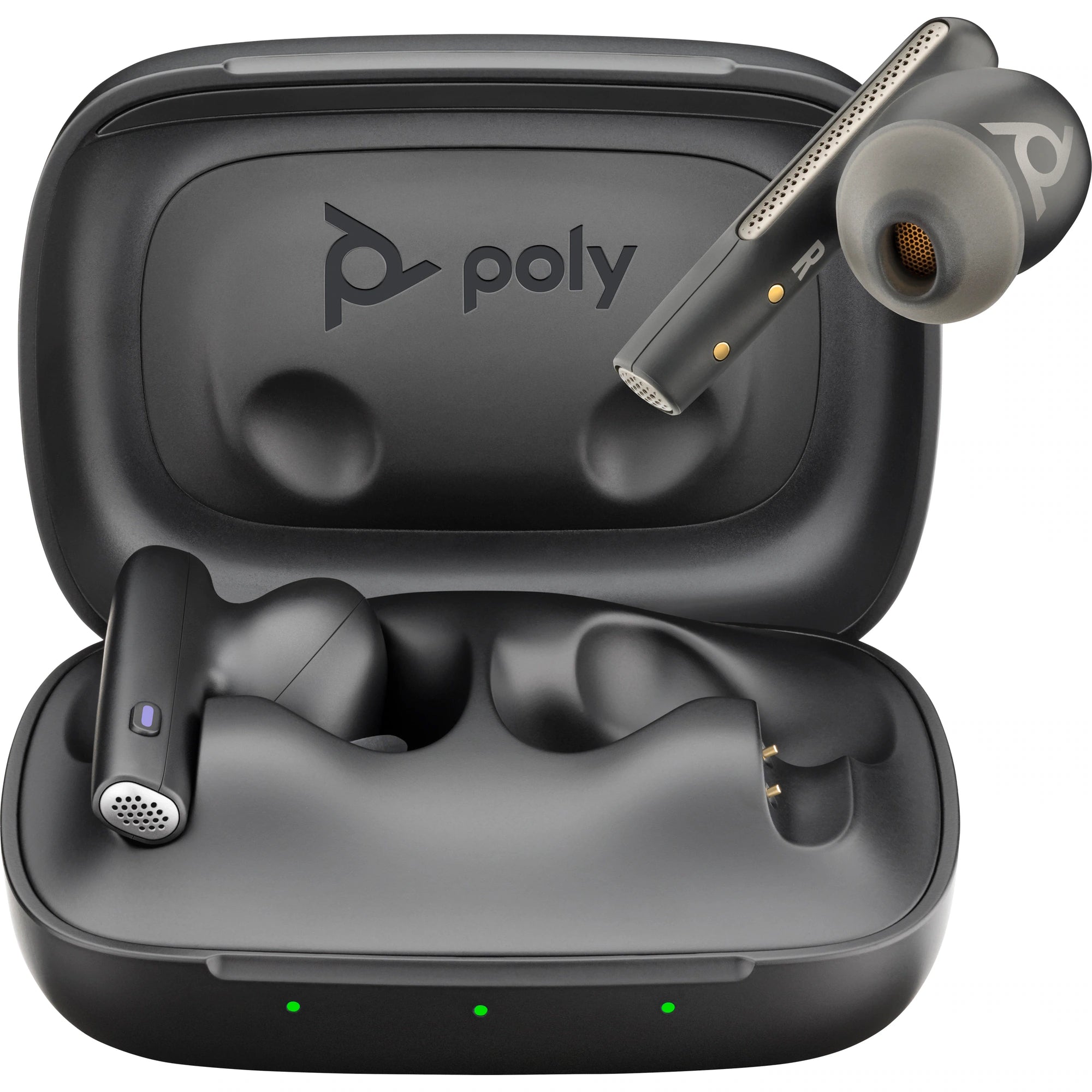 Poly Voyager Free 60 UC Carbon Black Earbuds +BT700 USB-C Adapter +Basic Charge Case 7Y8H4AA