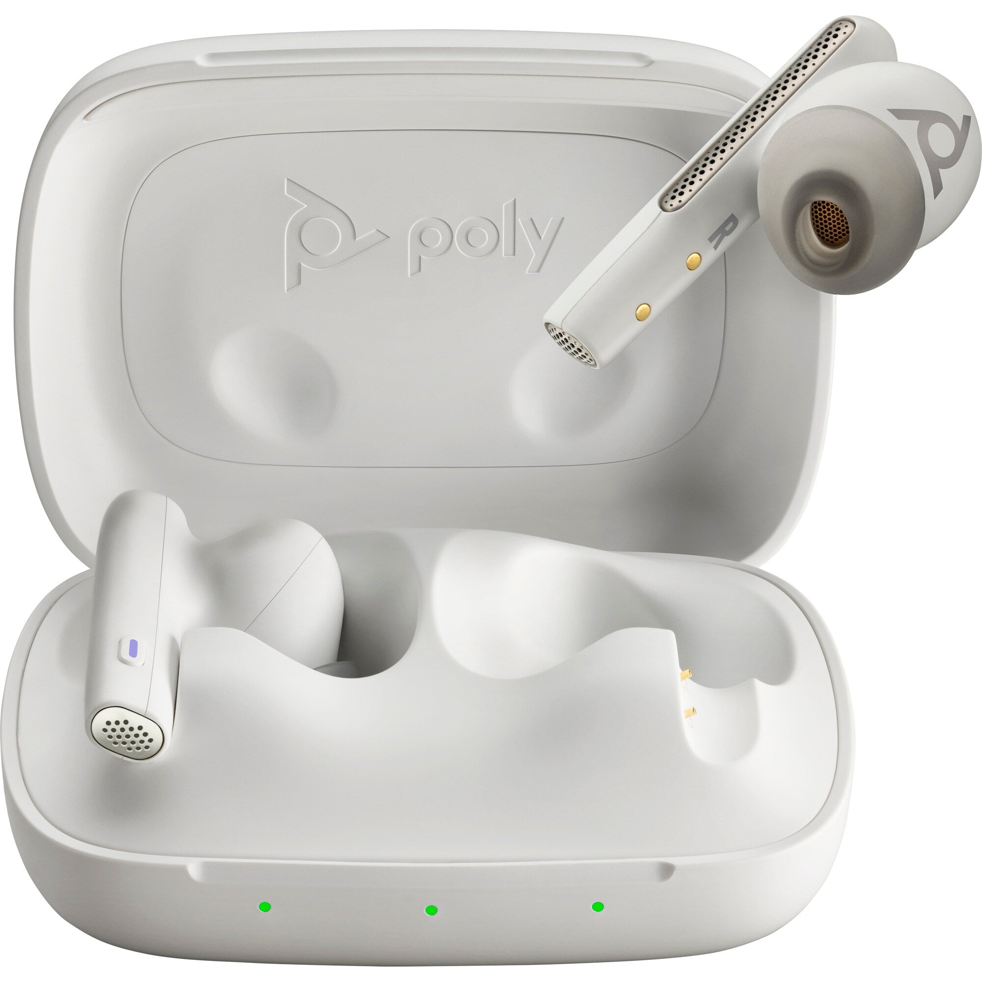 Poly Voyager Free 60 UC M Microsoft Teams White Sand Earbuds +BT700 USB-C Adapter +Basic Charge Case 7Y8L6AA