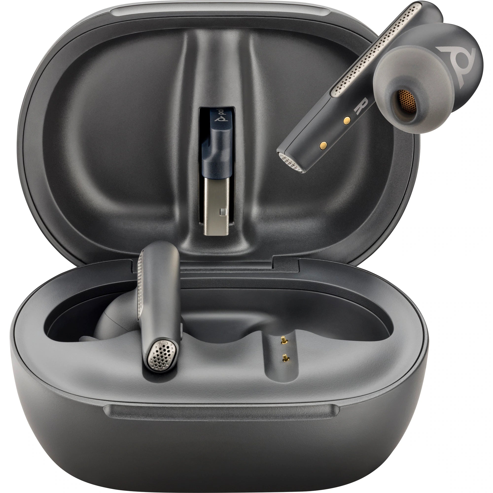 Poly Voyager Free 60+ UC, Touchscreen Charge Case, USB-C, Microsoft Teams, Carbon Black 7Y8H0AA