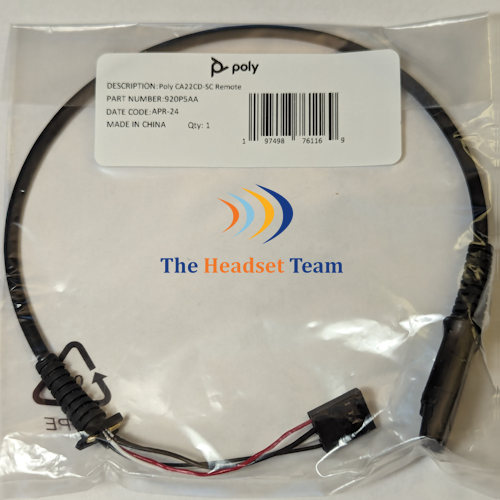 Poly CA22CD QD (Quick Disconnect) Cable Single Channel 920P5AA