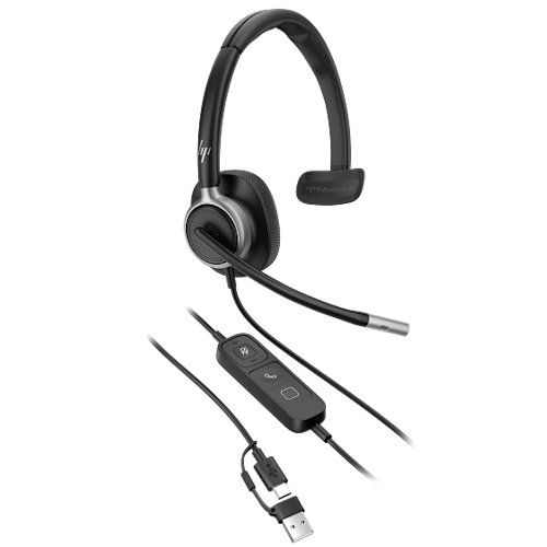 HP Poly Mission 615 Monaural USB Wired Headset C01C3AA