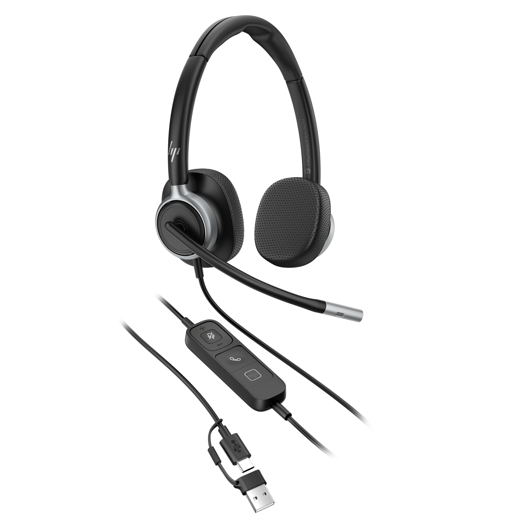 HP Poly Mission 625 Stereo USB Wired Headset C01C6AA