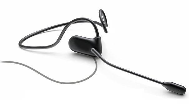 JPL Telecom Agent 60-PM Noise-Cancelling Monaural Neckband Headset Air Speaker Technology 575-490-001