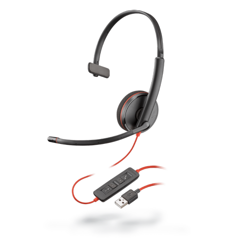 Plantronics Blackwire 3210 USB Type-C Corded Monaural UC Headset (C3210) 80S09A6
